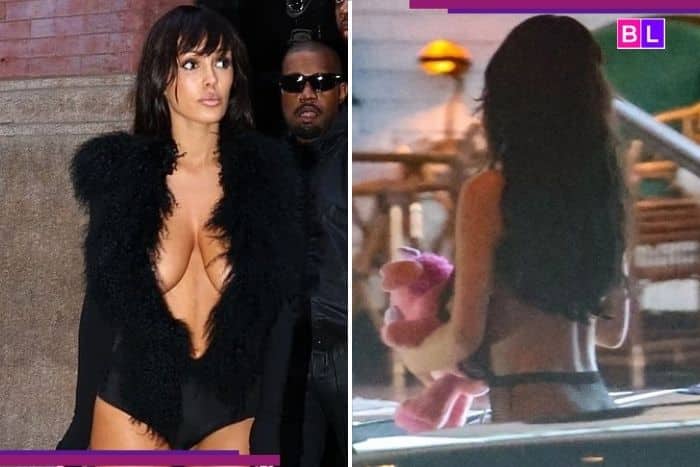 After candy lingeries stunt, Bianca Censori steps out braless with a teddy bear