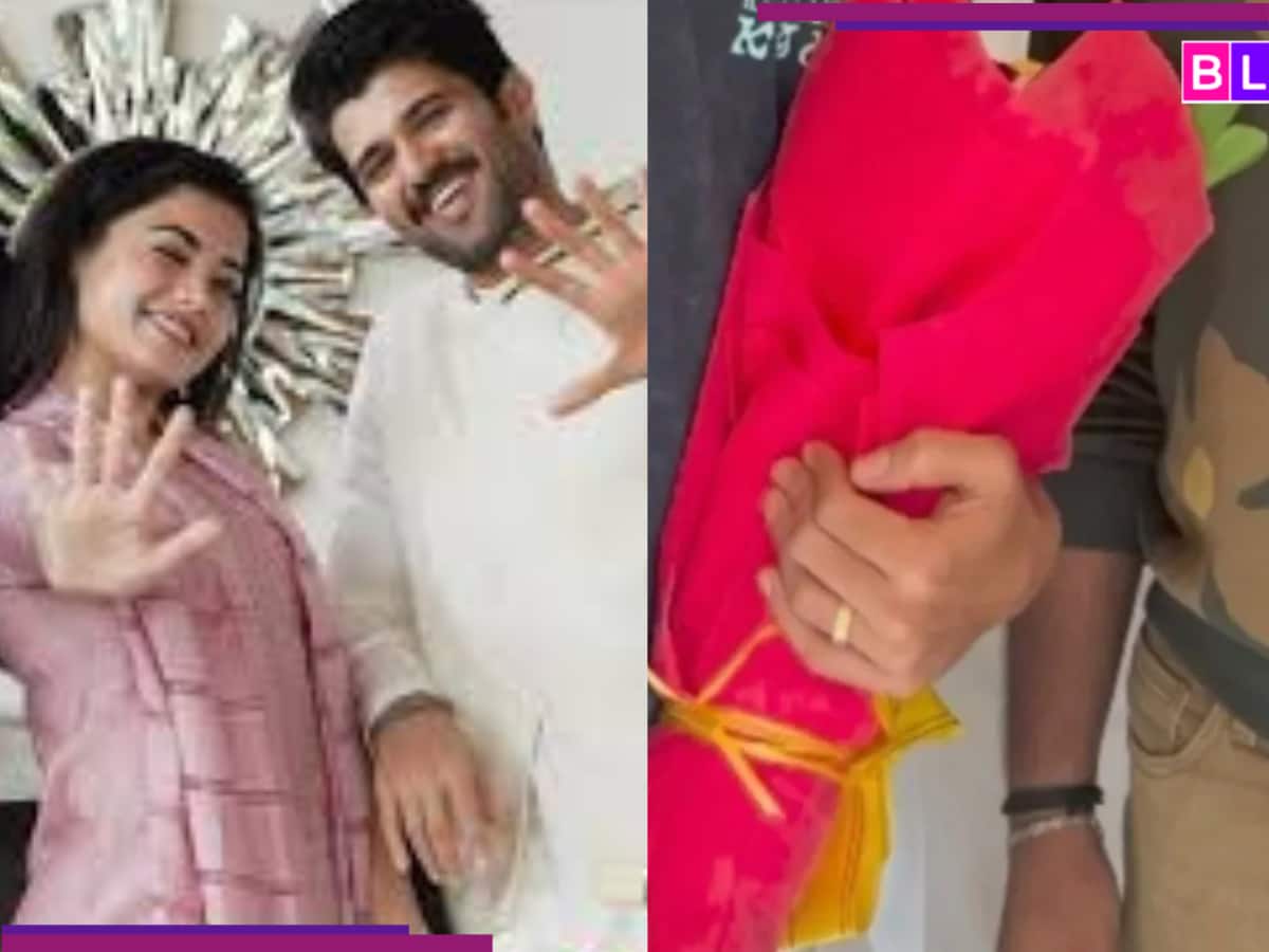 Rashmika Mandanna’s fiance Vijay Deverakonda SHOWS OFF engagement ring as he visits…; viral video grabs fans attention